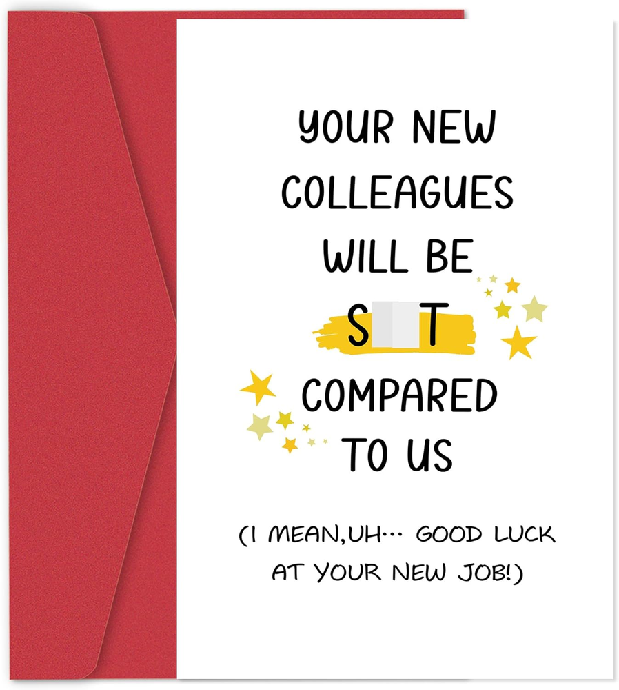 Coworker Leaving Card Farewell Card, Funny Going Away Card Gift for Boss Colleag