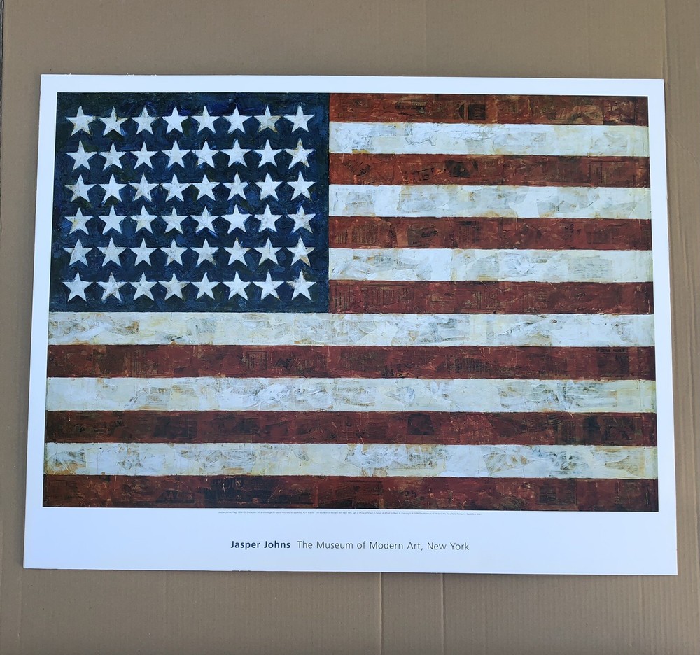 Jasper Johns Flag The Museum of Modern Art New York 1989 Matted 38' x 30