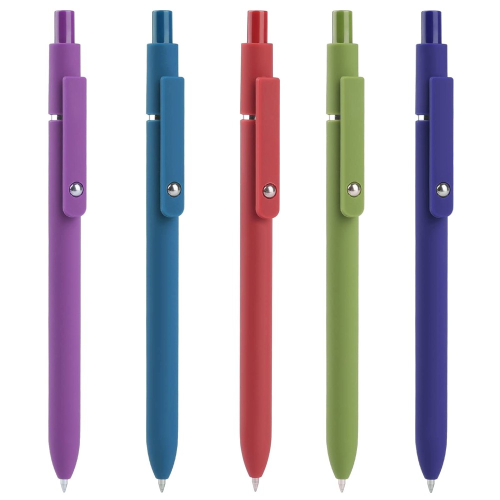 Sprieben 5 Pack 0.5mm Black Ink Gel Pens, Retractable Quick Dry Fine Point Ro...