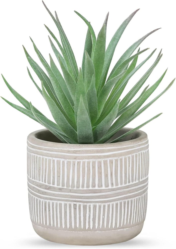 Fake Rose Succulent Plants in Pots for Room Decor Green Artificial