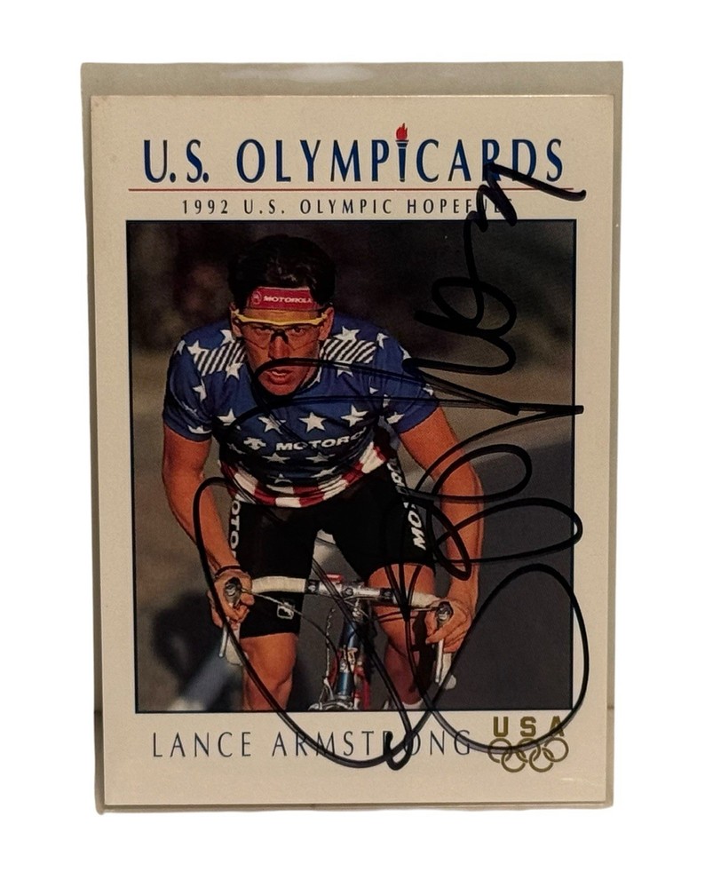 1992 US Olympic Hopefuls Lance Armstrong Autographed Signed Rookie Card