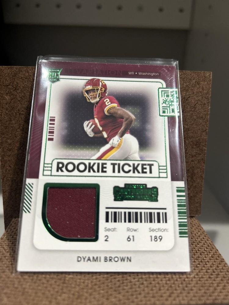 2021 Panini Contenders DYAMI BROWN Rookie Ticket Patch Green RC - Commanders