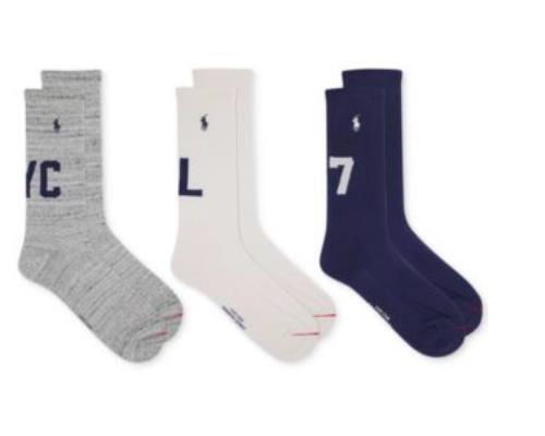 Polo Ralph Lauren Pony Mens Socks 3-Pack Technical Sport 10-13 New $22  821490PK