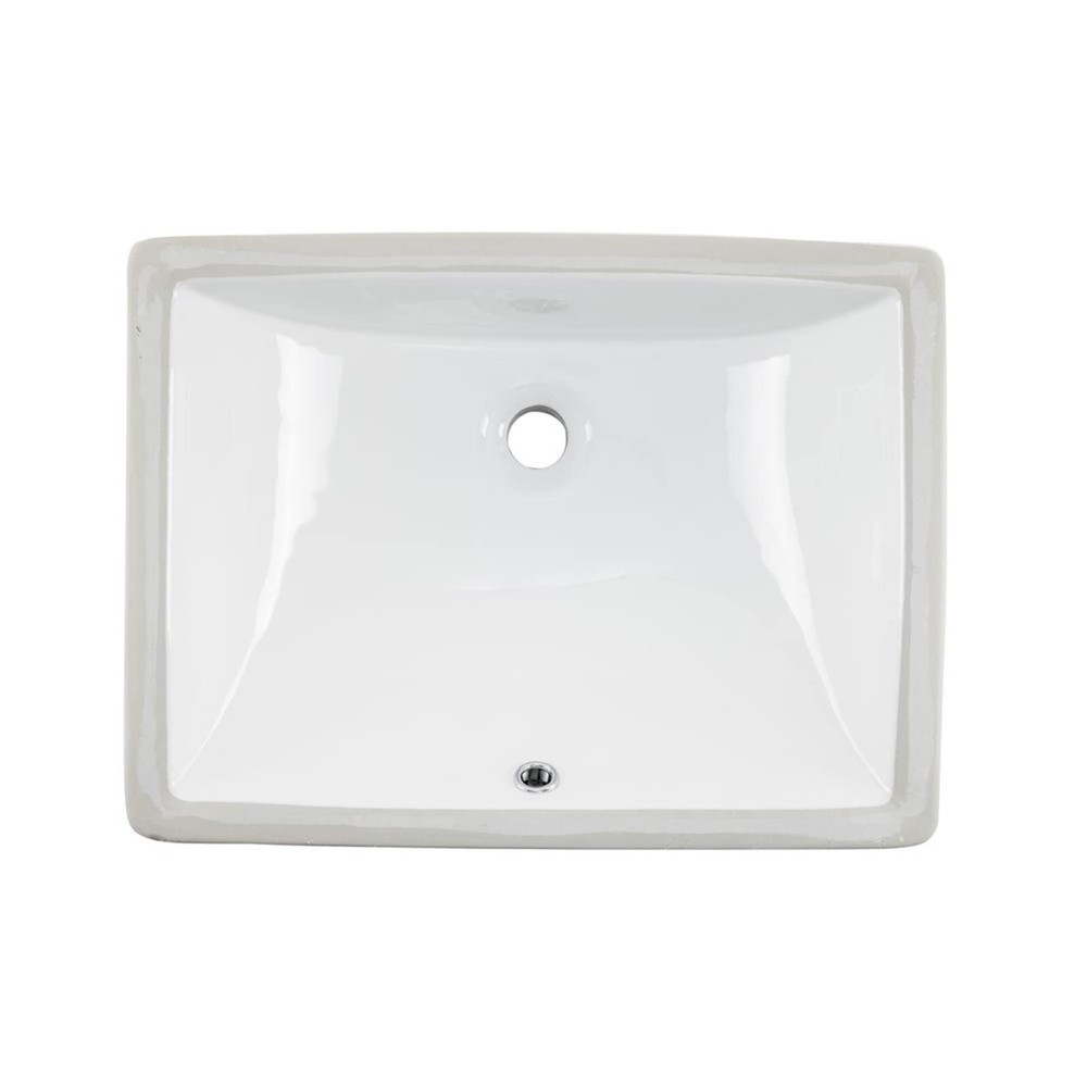 Wells Bisque Undermount Ceramic Sink 20x15 Single Bowl Rectangular