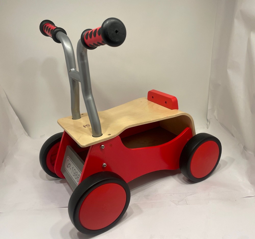 hape little red rider - 2-in-1 wooden ride on bike & walker- toys & collectibles
