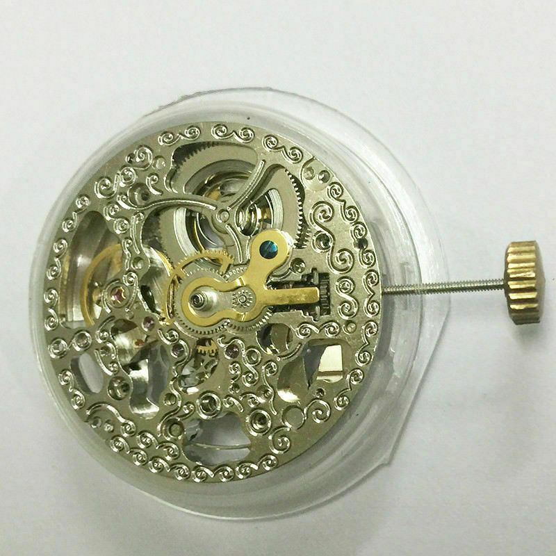 White Gold Optional Watch Movement for 2189 Flying Wheel Skeleton Men's Watch