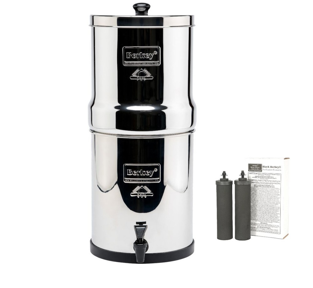 Berkey BT2X2-BB Travel Stainless Steel Water Filtration System with 2 Black