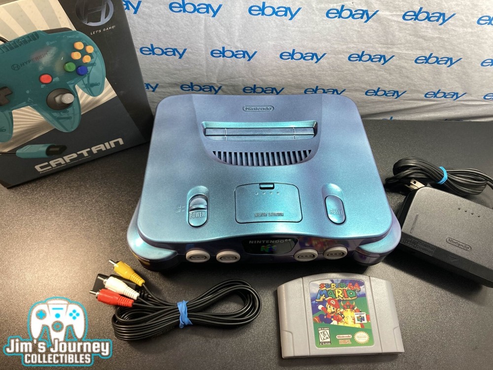 Nintendo 64 N64 Console + Super Mario 64+Controller+Cords Custom Painted Console