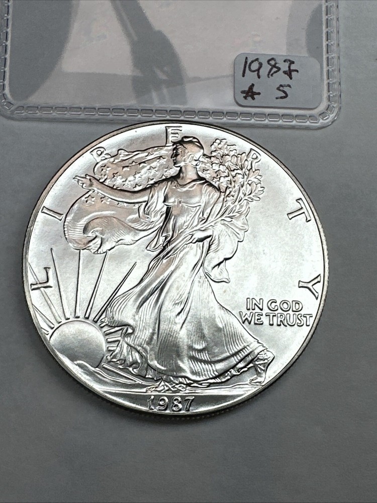 1987 American Silver Eagle 1 Oz .999 Fine Silver Uncirculated BU Second Year