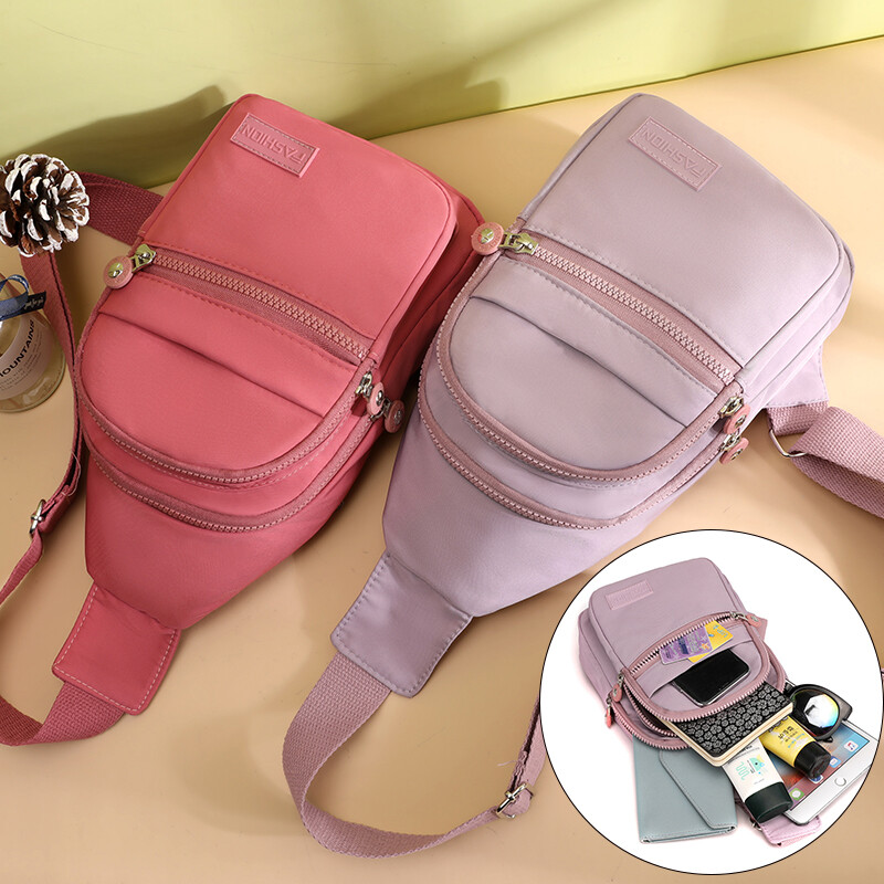 Women's Large Capacity Crossbody Backpack with Front Zipper - Stylish & Casual  