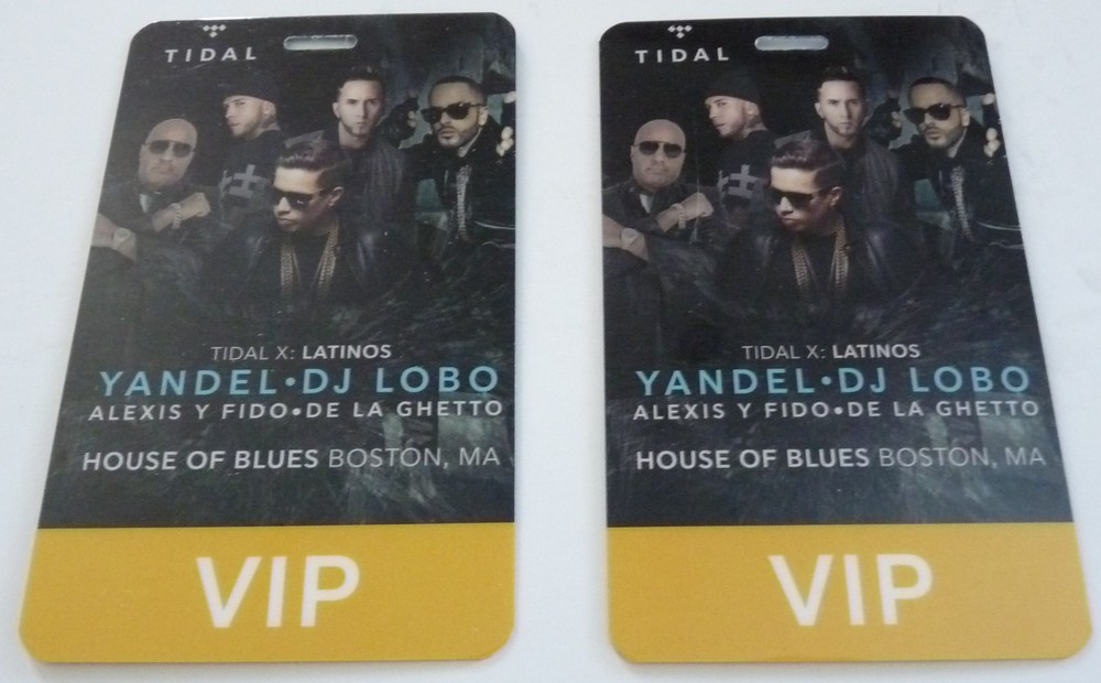 Yandel & DJ Lobo VIP Concert Tour Backstage Laminate Pass D8