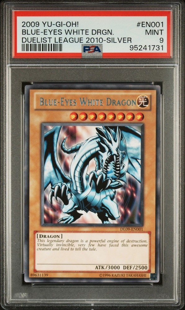 2009 Yu-Gi-Oh! Blue-Eyes White Dragon PSA 9 Duelist League Silver DL09-EN001