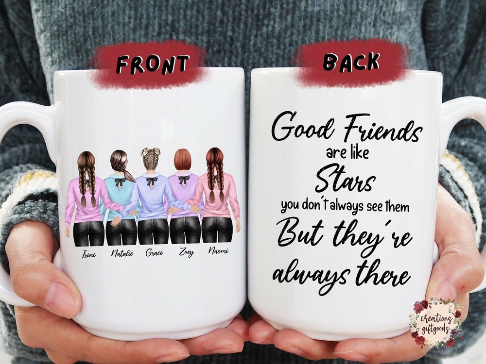 Custom Best Friend Mug Personalized Best Friend Gift Custom Girls Mug Long