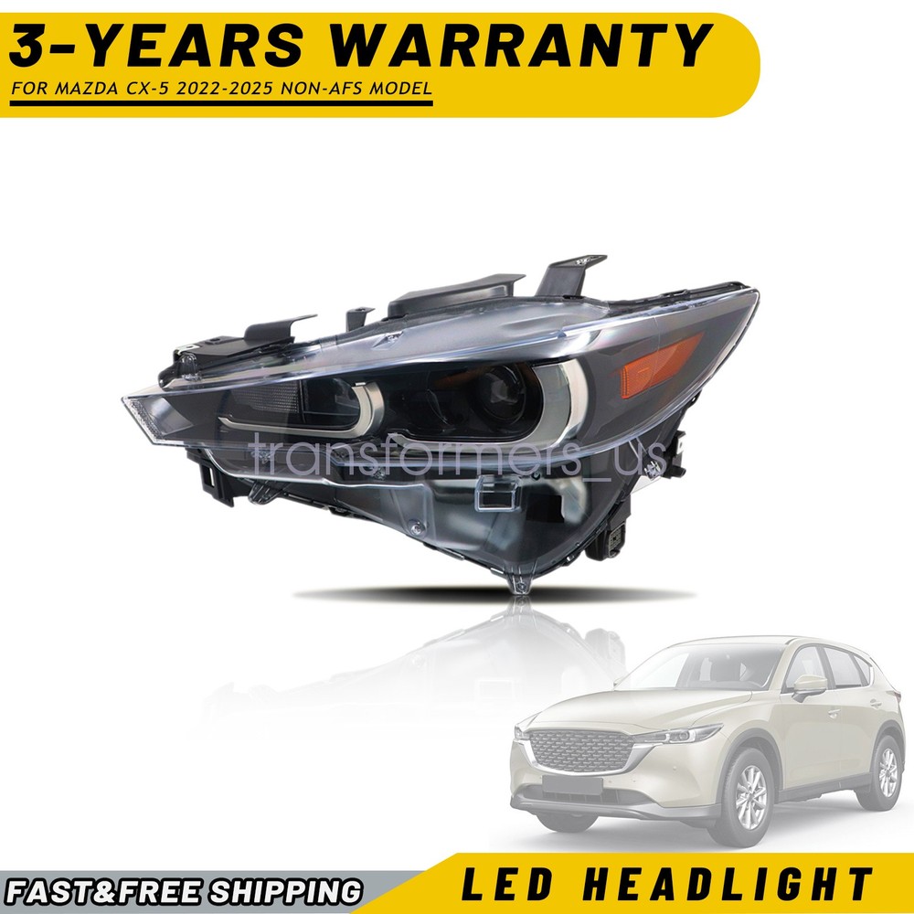 New Full LED Driver Left Side Headlight Fits Mazda CX-5 2022 23 24 25 (No-AFS)