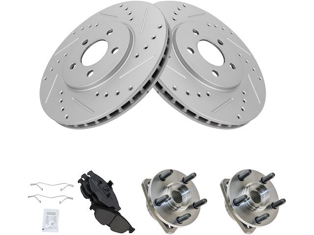 Front Brake Pad and Rotor and Wheel Hub Kit fits Stratus 2001-2005 82ZSZC