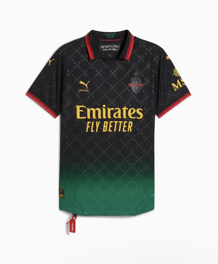 Puma x AC Milan x Off-White 24/25 4th Authentic Jersey Black Size Large In-hand
