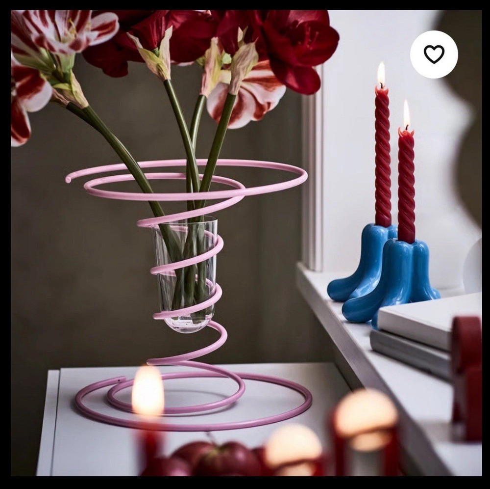 IKEA x Gustaf Westman VINTERFINT Vase Pink New In Box Limited Edition Valentine