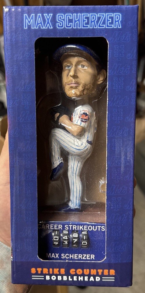 Max Scherzer New York Mets Bobblehead Strike Counter Citi Field SGA 8/26/2022