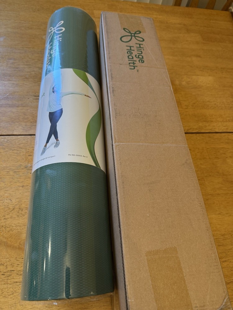 Hinge Health Non-Slip Yoga Exercise Mat in Eco-Friendly Green