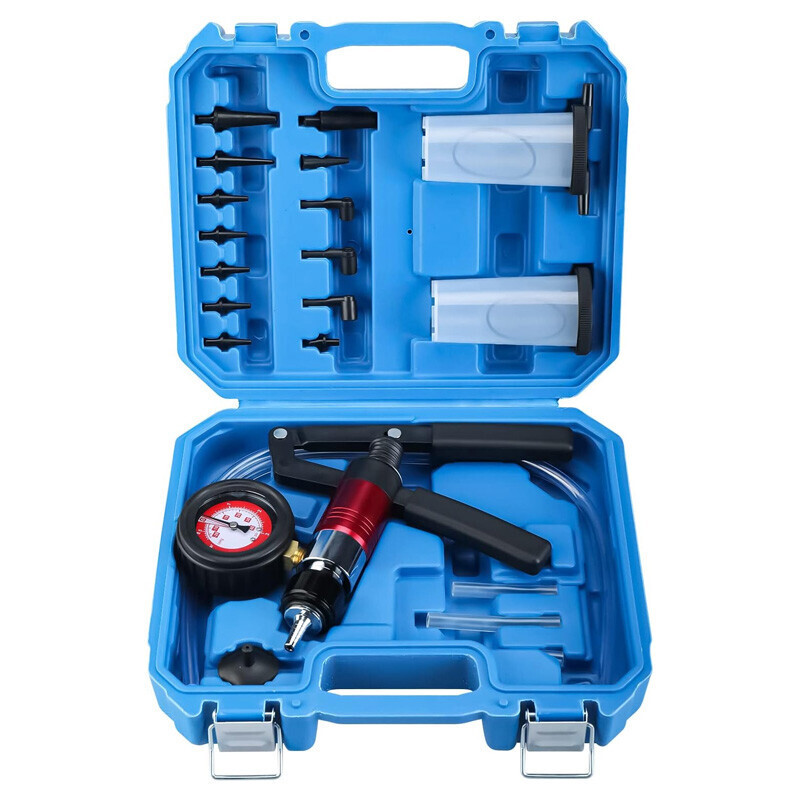 21pc Handheld Vacuum Pump Tester Kit for Brake Fluid Bleeding US Stock