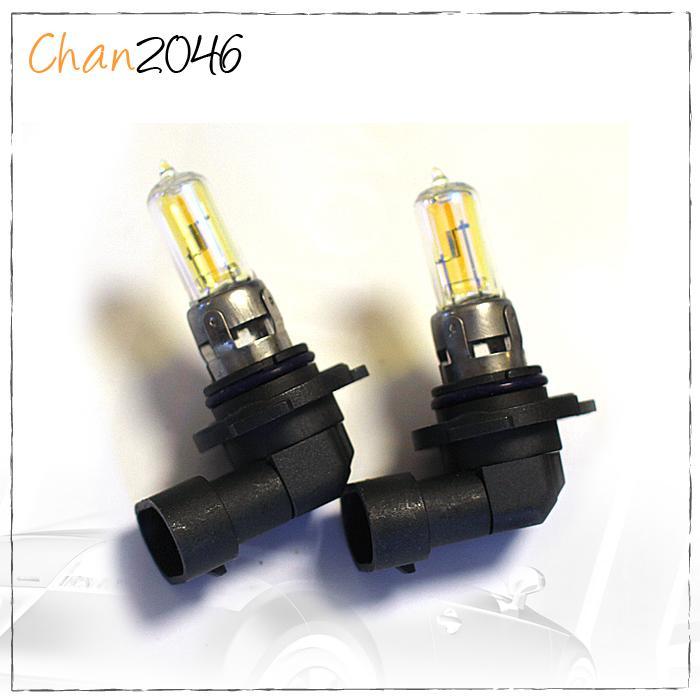 9005 HB3 DIAMOND YELLOW 100W 3000K HALOGEN HIGH BEAM BULBS 02-06 07 HONDA ACCORD