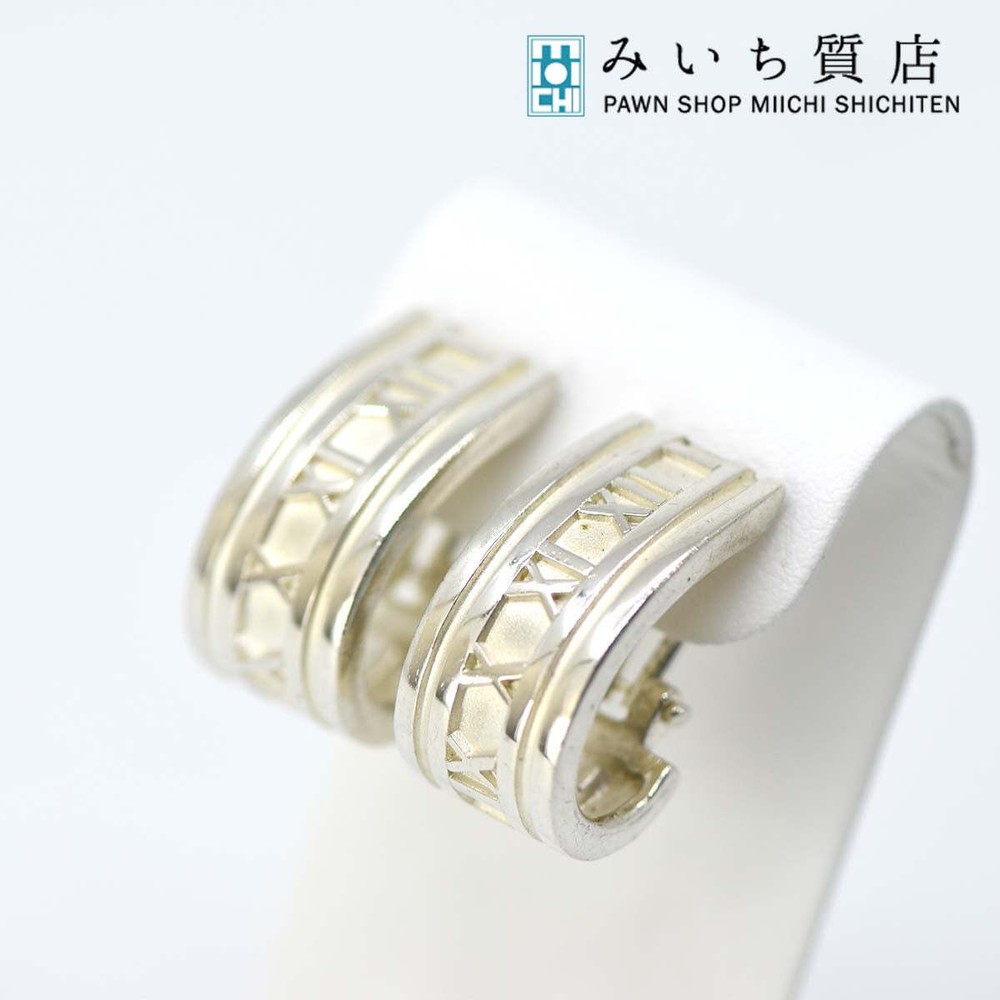 Tiffany & Co. Atlas Earrings 1995 silver 925 T&CO M847-2 Used