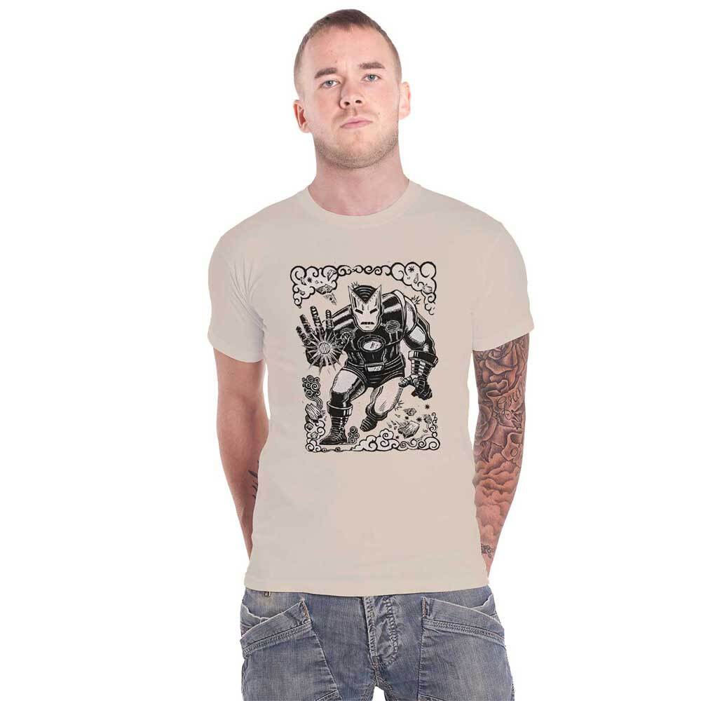 Official Marvel Iron Man Sketch Mens T-Shirt in Natural