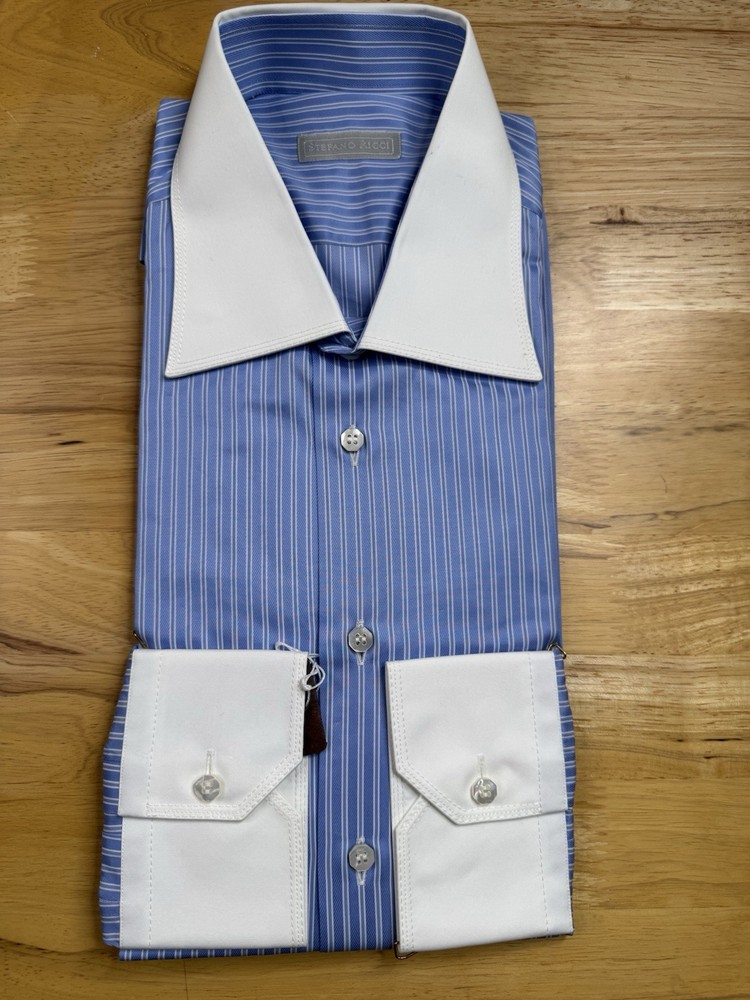 Stefano Ricci Luxury Cotton Shirt With Barrel Cuffs