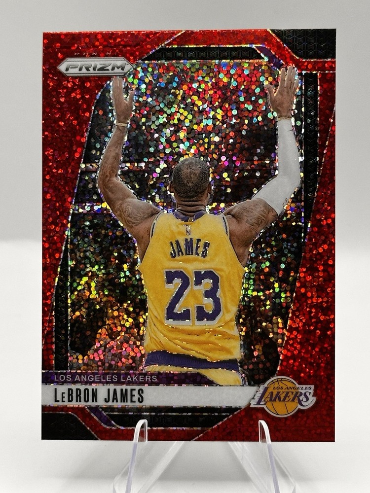 Lebron James 2024-25 Panini Prizm #130 Red Sparkle Lakers Sp