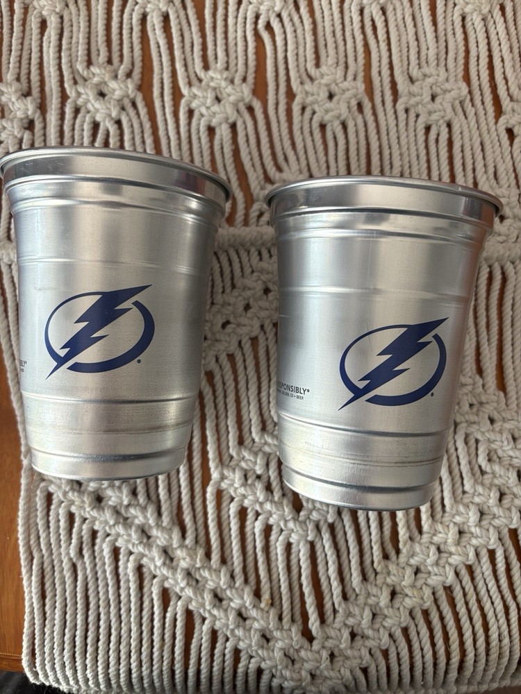 Lot of 4 Tampa Bay Lightning/ Coors Light Aluminum Cups