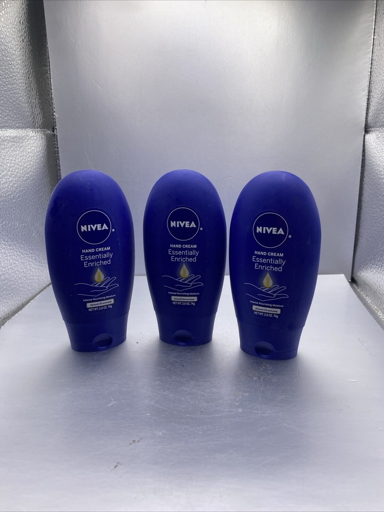 Nivea Essentially Enriched Hand Cream with Almond Oil 2.6 oz 3-Pack