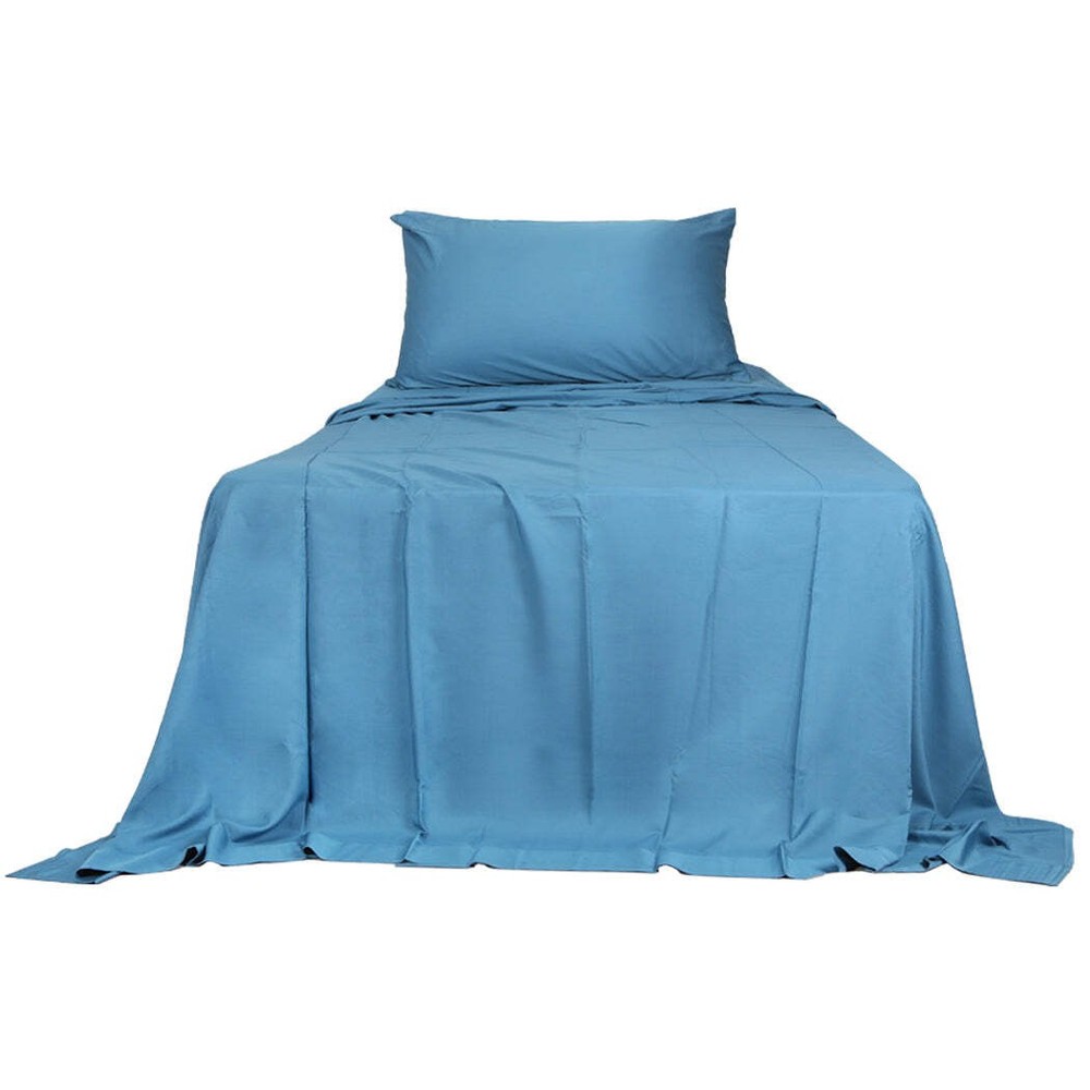 NNEIDS Dreamz 3pc Single Size Bamboo Bed Sheet Set in Blue