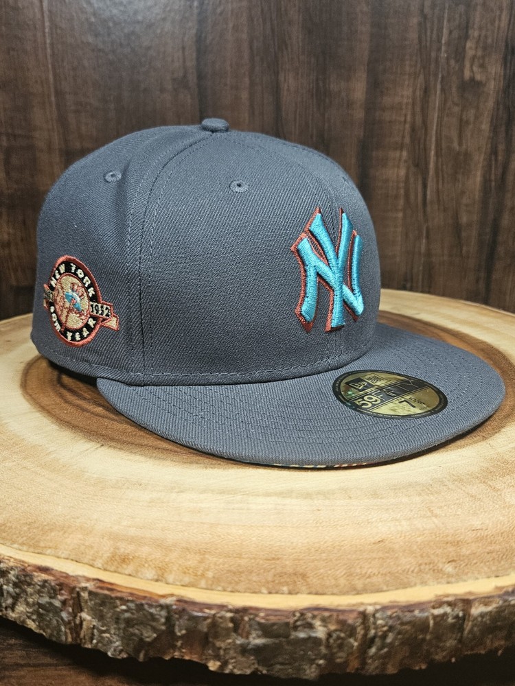 New York Yankees New Era 59Fifty Fitted Hat Cap Size 7 5/8 50th Year Patch