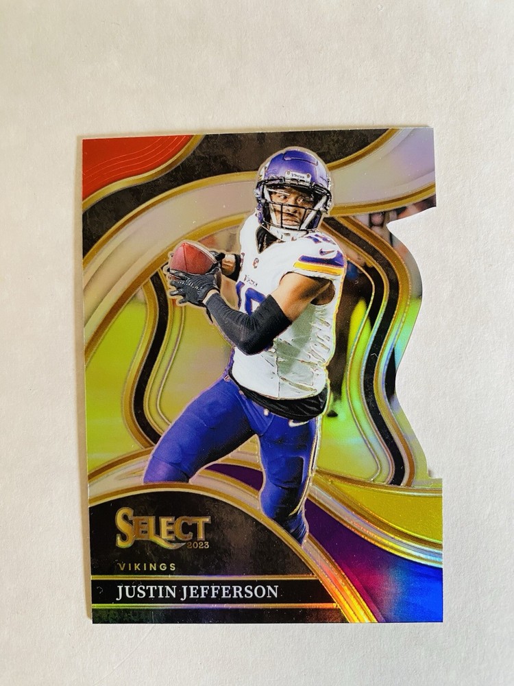 👀2023 Select🔥Justin Jefferson🔥Club Level YELLOW COLOR MATCH Die Cut VIKINGS