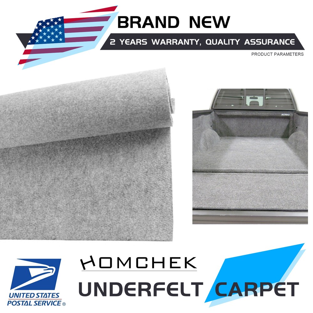 2m x 1m Gray Marine-Grade Trunk Liner Car Carpet Underfelt 2sqm Boat Upholstery