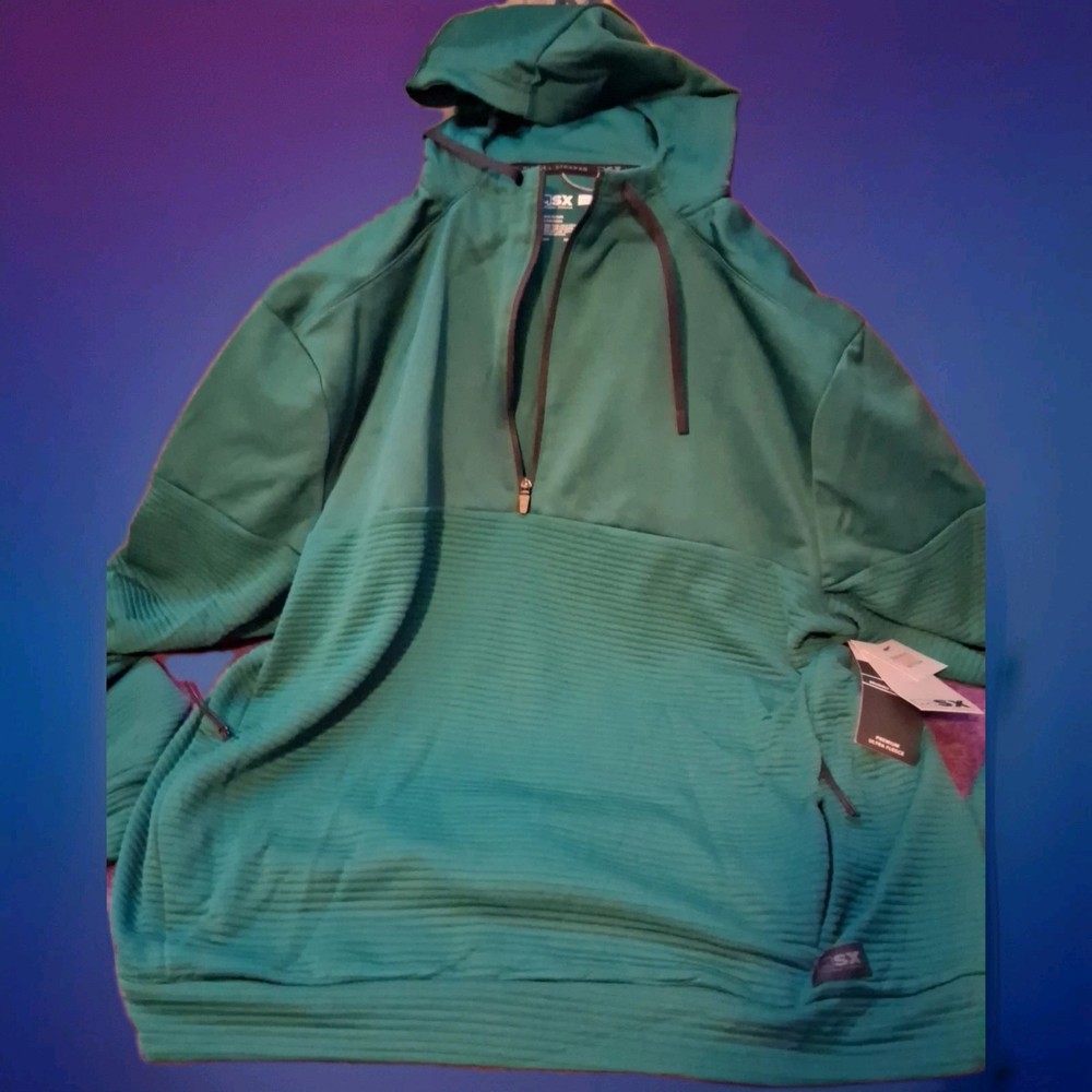 MSX Michael Strahan Men's Modern Green Pullover Hoodie 2XL New with Tags