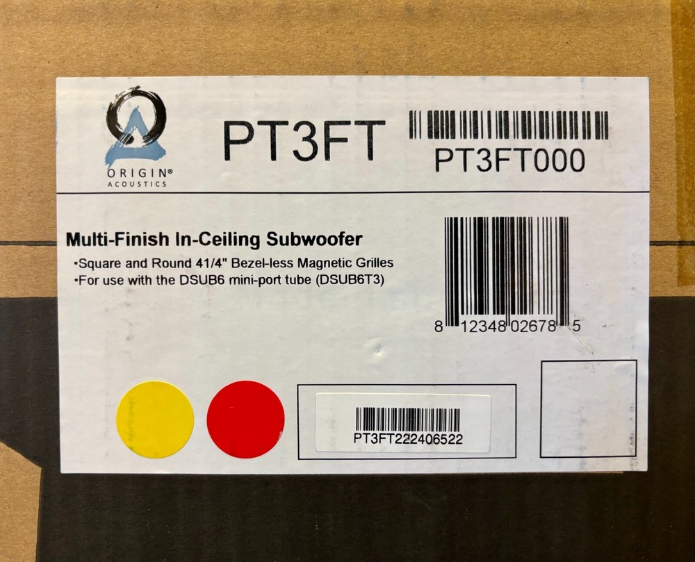 Origin PT3FT In Ceiling DSUB Subwoofer Port Tube