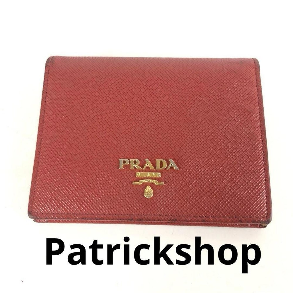 Prada red floral wallet for women luxury brand accessory