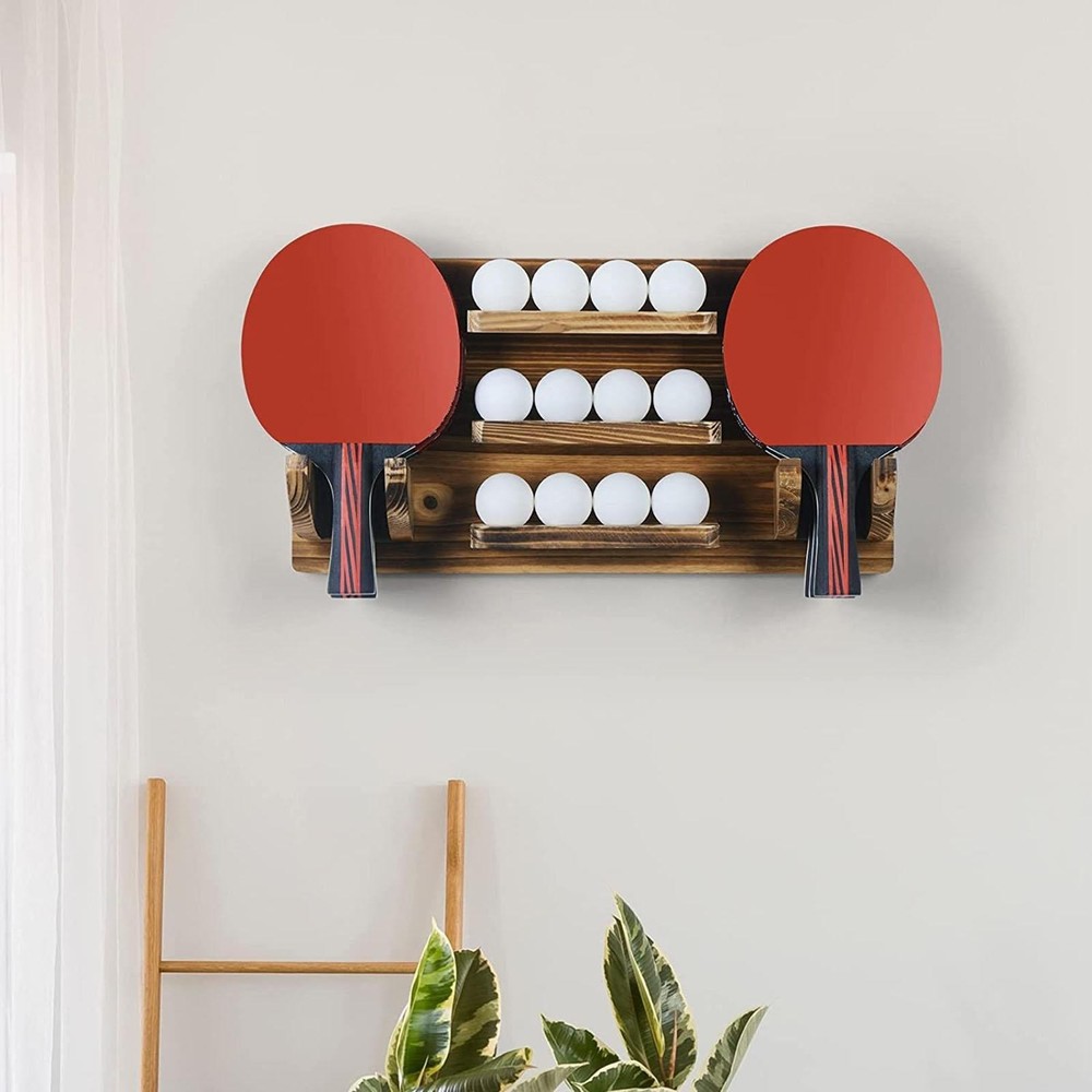 Stable Ping Pong Paddle Holder Organizer Racket Hanger