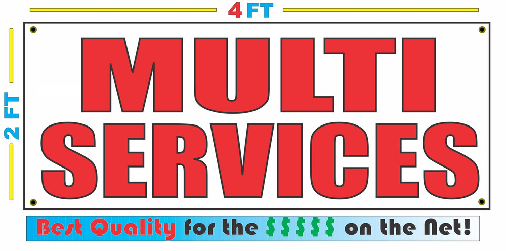 2x4 Multi-Services Banner Sign - Premium Quality at Unbeatable Discount Price