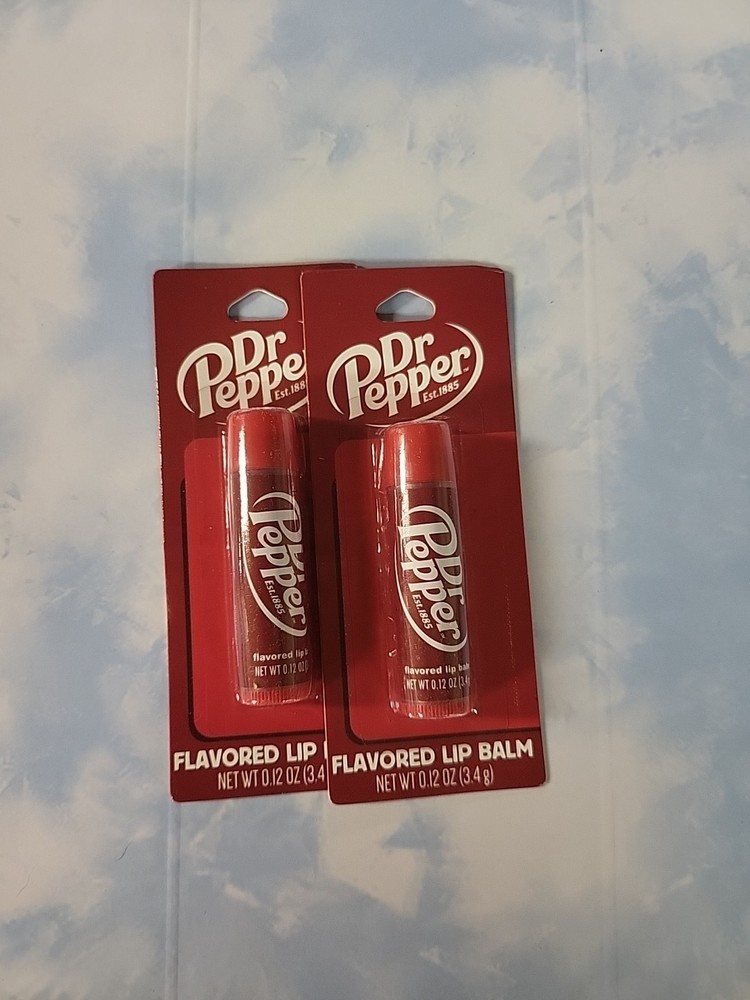 LOT OF 2 NEW Taste Beauty Dr Pepper Flavored Lip Balms With Original Box