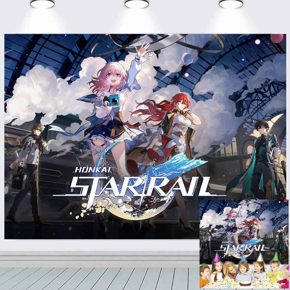Honkai Star Rail Themed 7x5ft Vinyl Backdrop for Birthday Party Decorations