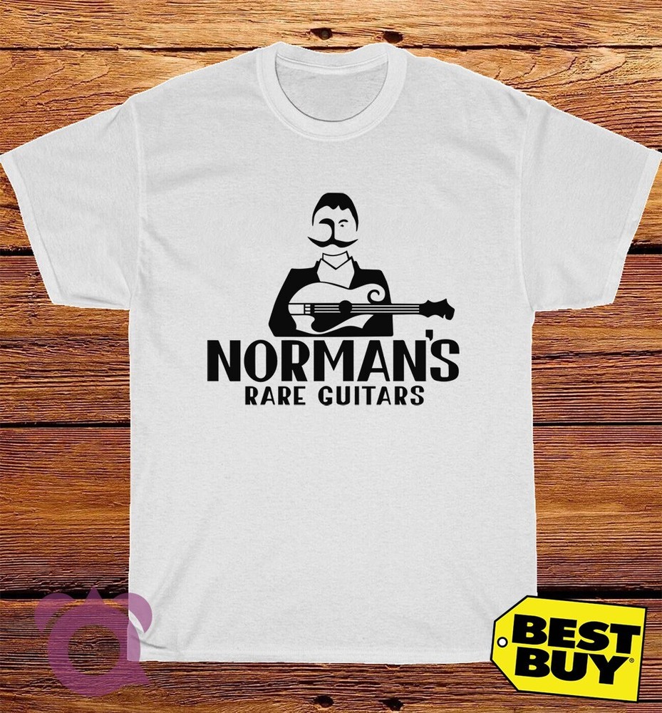 New Normans Rare Guitars Logo American Funny T-Shirt Made In USA Size S to 5XL