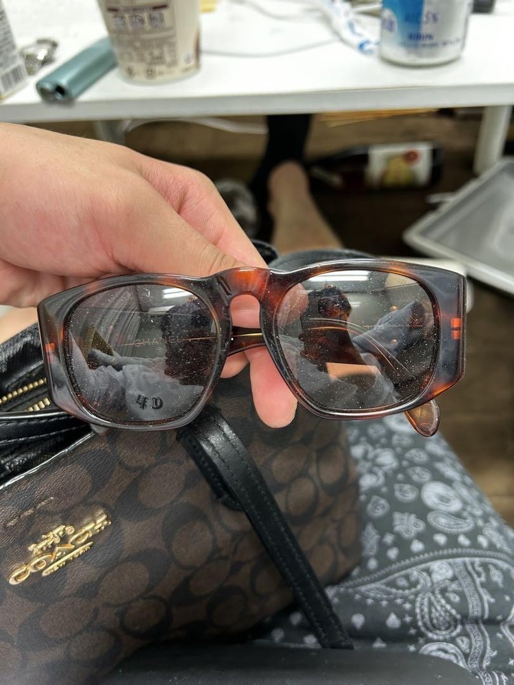 Chanel Brown Acetate Frame Sunglasses with UV Protection  