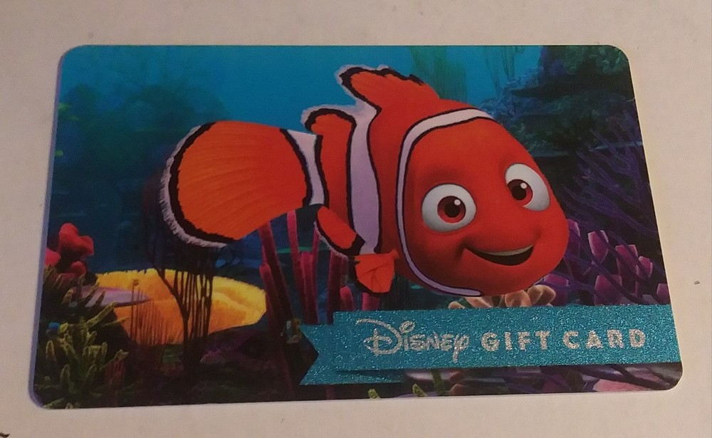 Disney Gift Card Empty Balance No Funds NEMO Design