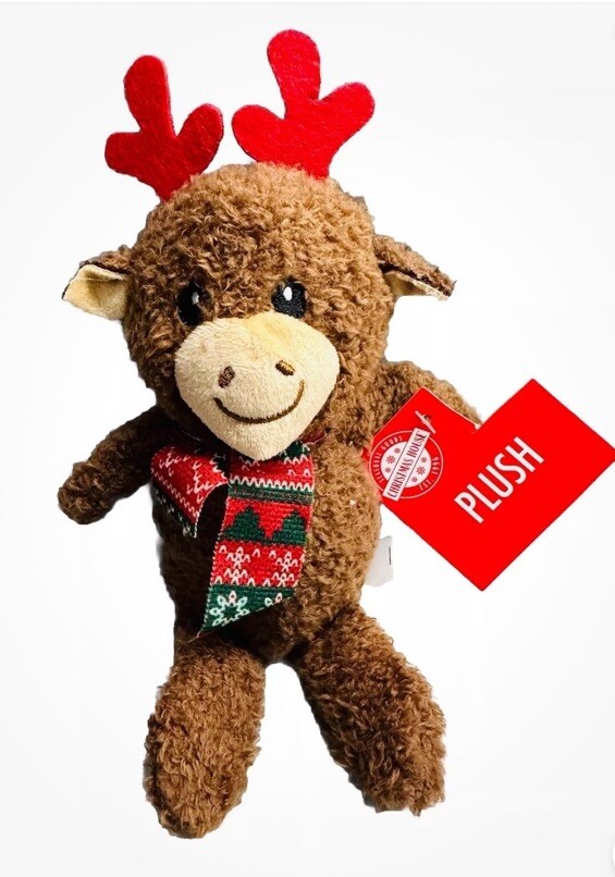 Christmas House Christmas Plush Toy Reindeer  6 Inches Seasonal Holiday Adorable