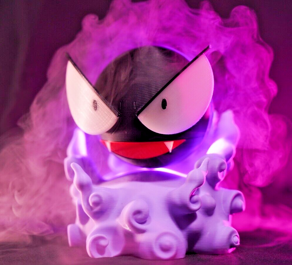Gastly 3D Printed Pokemon Luminous Humidifier Cool Desk Decor Handmade