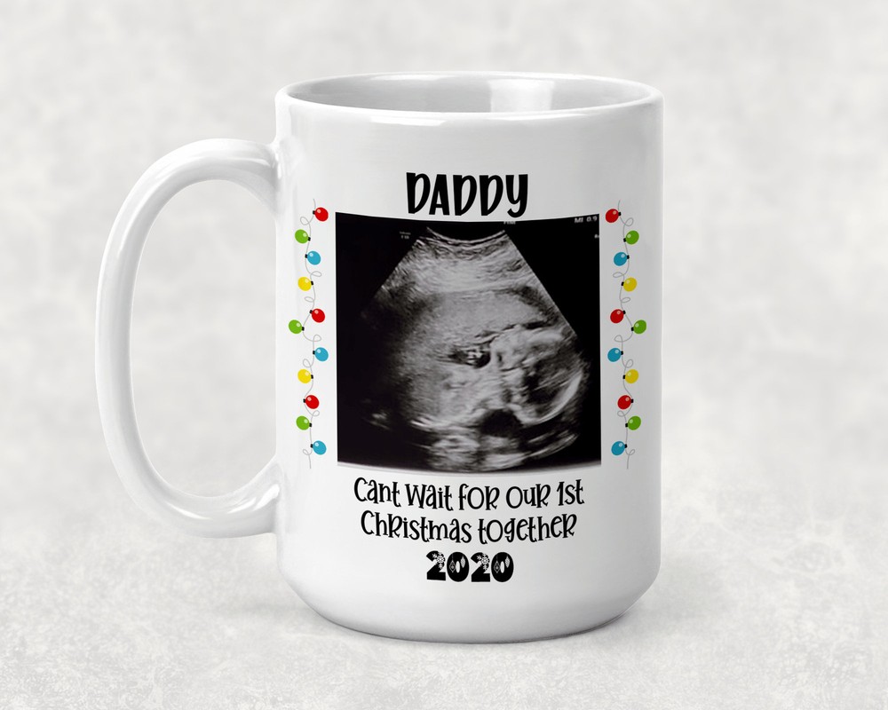 Christmas Ultrasound Picture Mug Personalized Mugs Coffee Mug For Dads Christmas