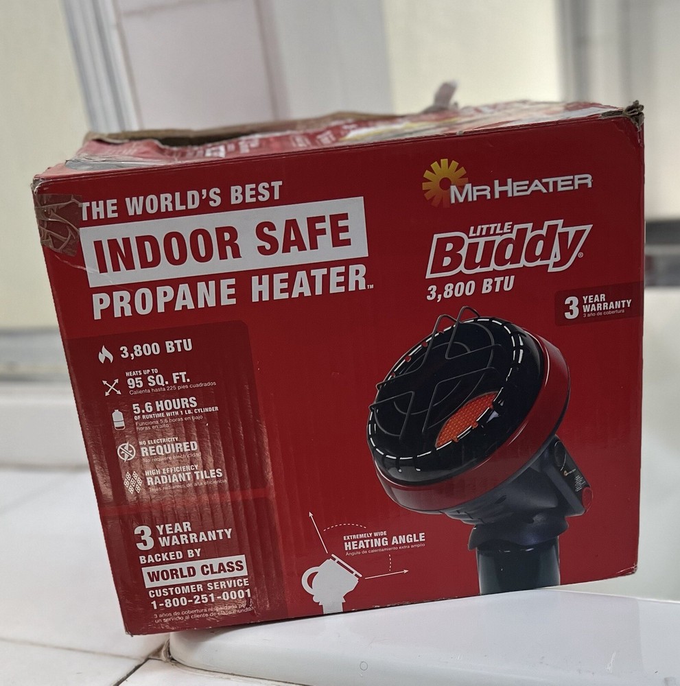 Mr Heater A335100 Recon Little Buddy Portable Radiant Propane Heater For Indoor Camping