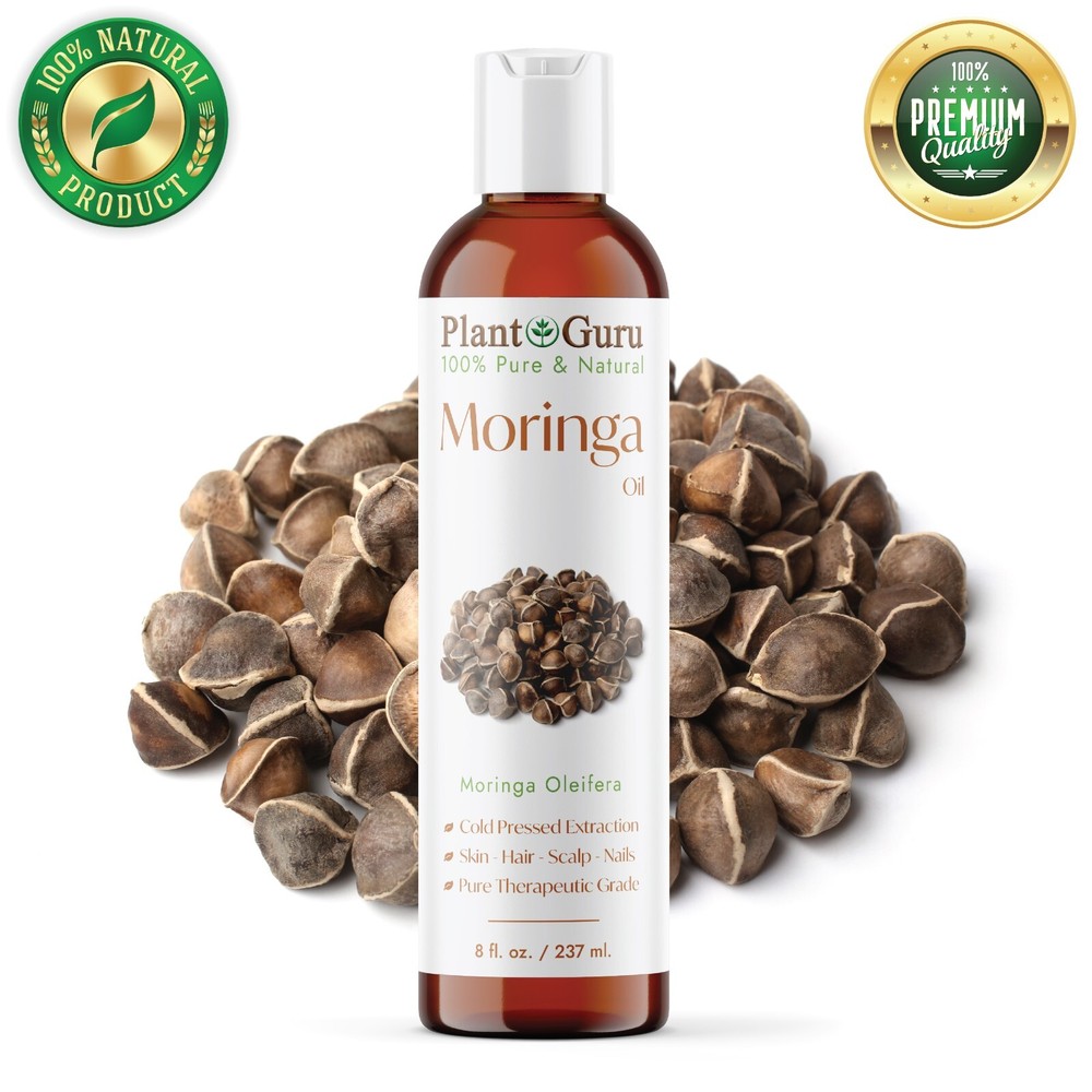 Moringa Oleifera Oil 8 oz. Cold Pressed Seed 100% Pure Natural Refined